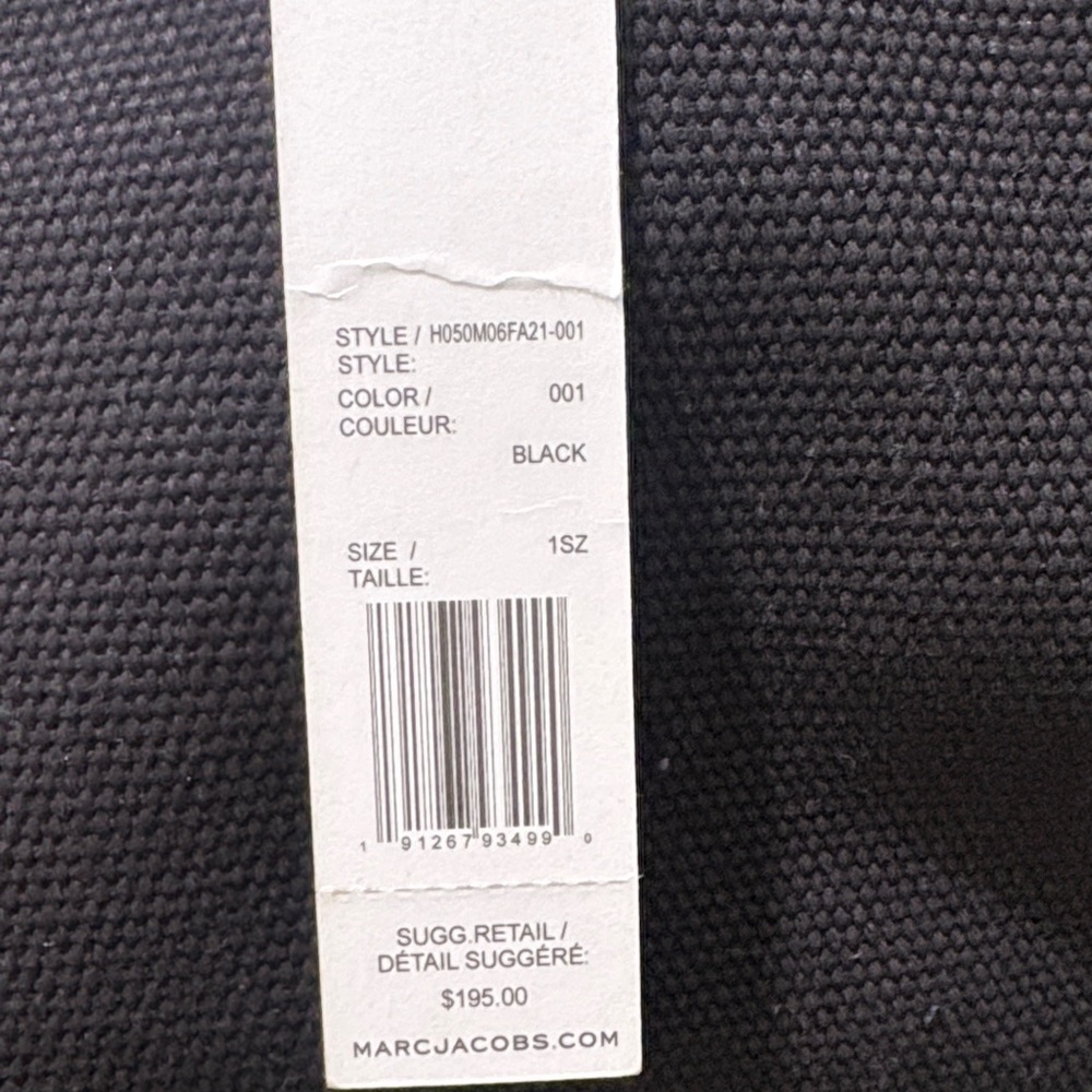 Marc Jacobs Black and White Logo Canvas Tote - Picture 2 of 3